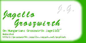 jagello groszwirth business card